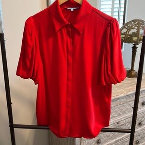 Antonio Melani red silk blouse